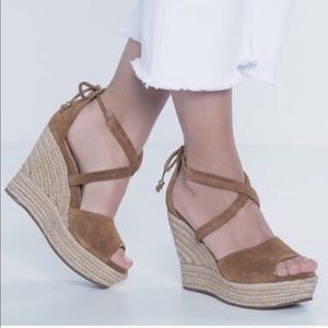 UGG Regan brown wedge sandals